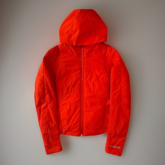 Lululemon Push Your Pace Jacket Women's 10 Solar Orange Full Zip Insulated - Picture 1 of 11